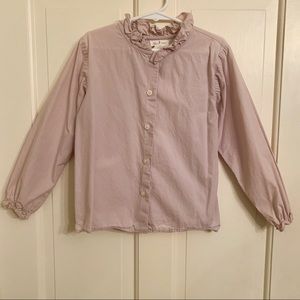 Olive Juice lavender long sleeved blouse